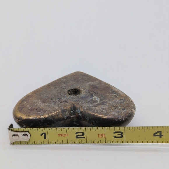 Heart-Shaped Metal Art Piece Heavy Patina - Picture 5 of 6